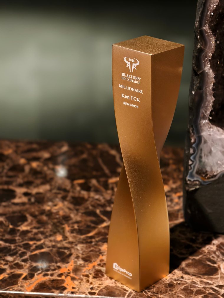 Ken Tck Millionaire trophy — EdgeProp Realtors Roundtable 2026